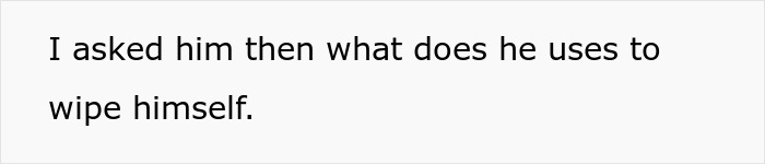 Text on hygiene issue questioning cleanliness habits.