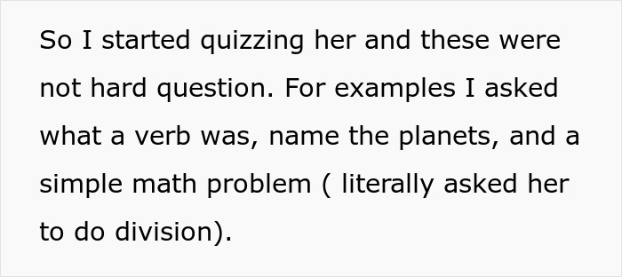Person Makes Their Sister Cry By Quizzing Her After She Claimed She Would Homeschool Her Kid