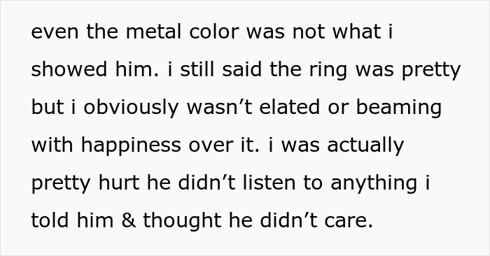 Guy Listens To His Mom’s Advice When Getting Proposal Ring, Instead Of Fiancée’s Detailed Requests Guy Listens To His Mom’s Advice When Getting Proposal Ring, Instead Of Fiancée’s Detailed Requests