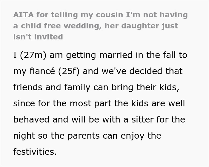 Mom Fuming As Her 12 Y.O. Daughter Isn't Invited To Wedding After Ruining Another One Before