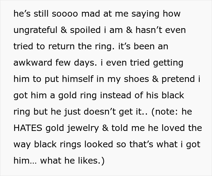 Guy Listens To His Mom’s Advice When Getting Proposal Ring, Instead Of Fiancée’s Detailed Requests Guy Listens To His Mom’s Advice When Getting Proposal Ring, Instead Of Fiancée’s Detailed Requests