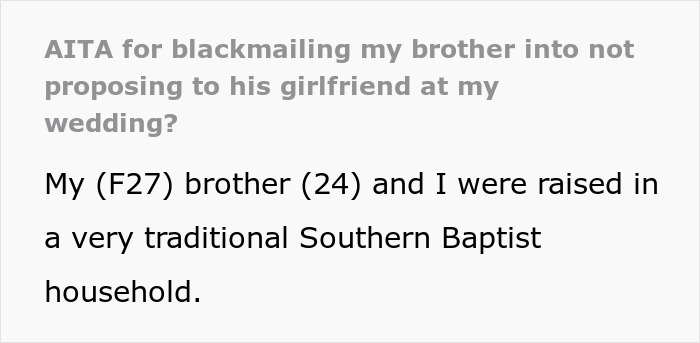 Sister Uses Blackmail To Prevent Her Brother From Proposing While Giving A Speech At Her Wedding Sister Uses Blackmail To Prevent Her Brother From Proposing While Giving A Speech At Her Wedding