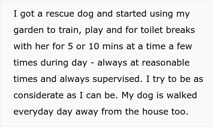 "Neighbor Doesn't Like Me Using My Own Garden"