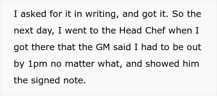 Worker Complies With Manager’s Demand To Be Off The Clock By 1 PM, Teaches Her A Lesson Worker Complies With Manager’s Demand To Be Off The Clock By 1 PM, Teaches Her A Lesson