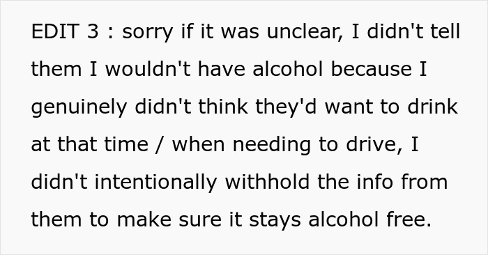 Family Livid Daughter Didn't Inform Them That There Would Be No Alcohol At Her House Family Livid Daughter Didn't Inform Them That There Would Be No Alcohol At Her House