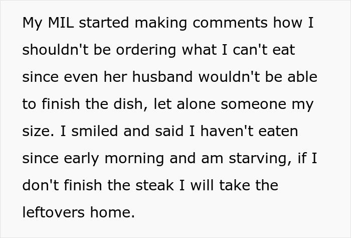 In-Laws Turn Passive Aggressive After DIL Refuses To Give In To MIL&rsquo;s Policing Of Her Eating Habits 