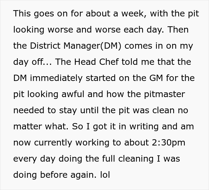 Worker Complies With Manager’s Demand To Be Off The Clock By 1 PM, Teaches Her A Lesson Worker Complies With Manager’s Demand To Be Off The Clock By 1 PM, Teaches Her A Lesson