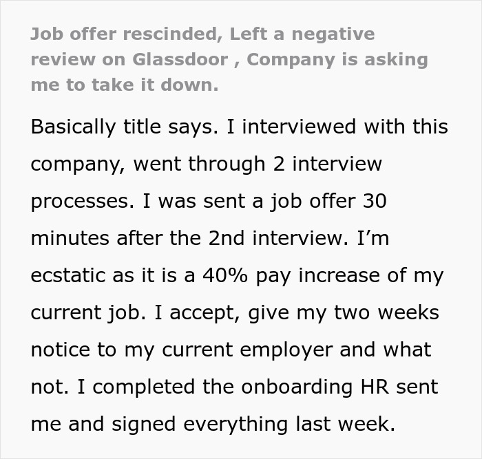 Woman Makes An Honest Glassdoor Review After Company Screws Her Over, They Demand She Delete It