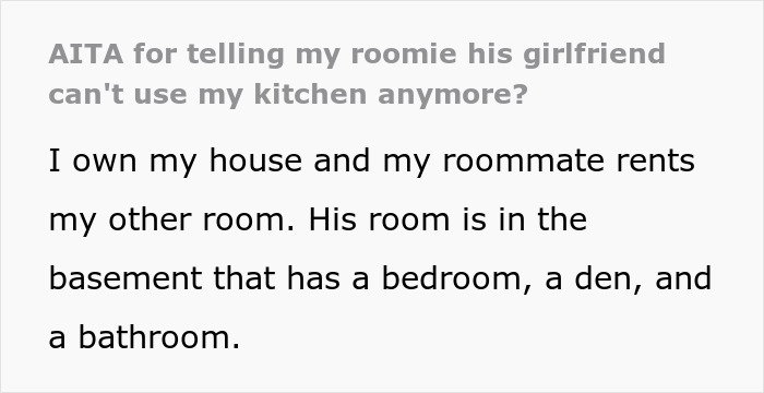 &ldquo;Your House, Your Rules&rdquo;: The Internet Backs This Person For Banning Roommate&rsquo;s GF From The Kitchen