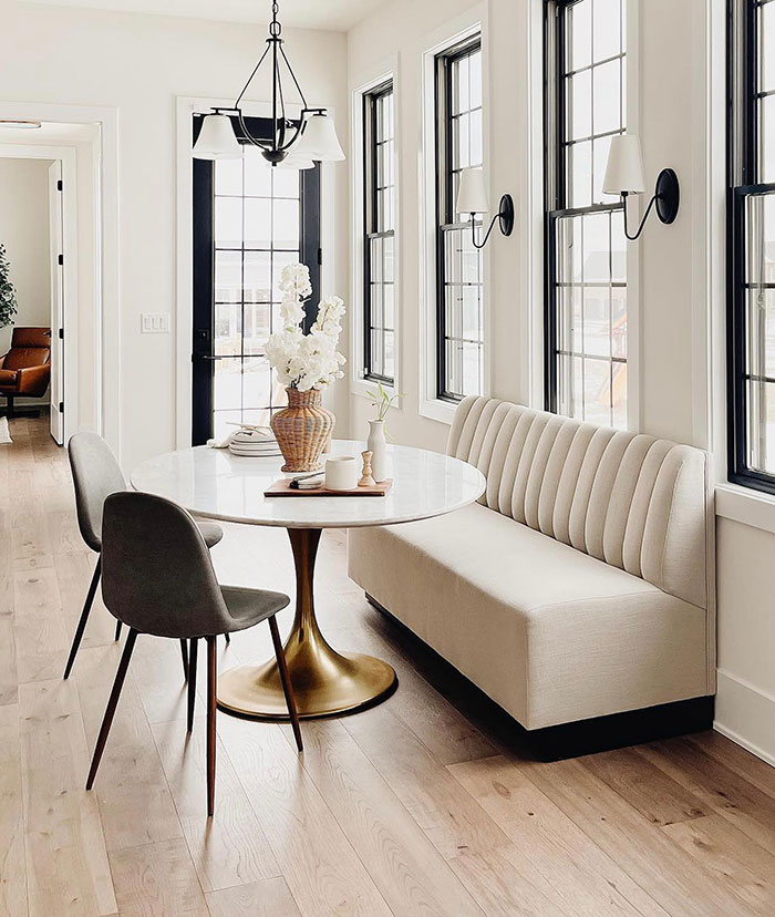 Banquette style white breakfast Nook Banquette style white breakfast Nook