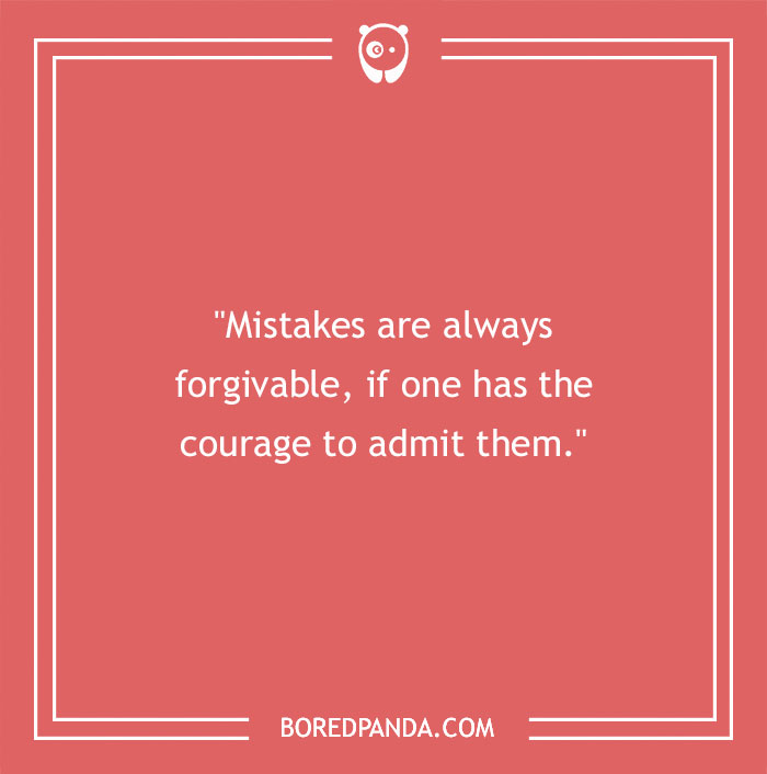 Bruce Lee quote on mistakes highlighting forgiveness and the courage to admit them for inspiration today. - 1