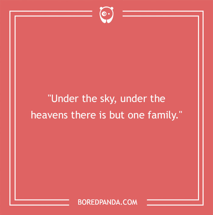 Bruce Lee quote about family on a red background with white decorative border from 202 Bruce Lee quotes inspiration. - 37