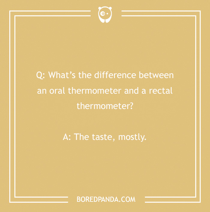 Funny clean joke about thermometers on a yellow background. - 8