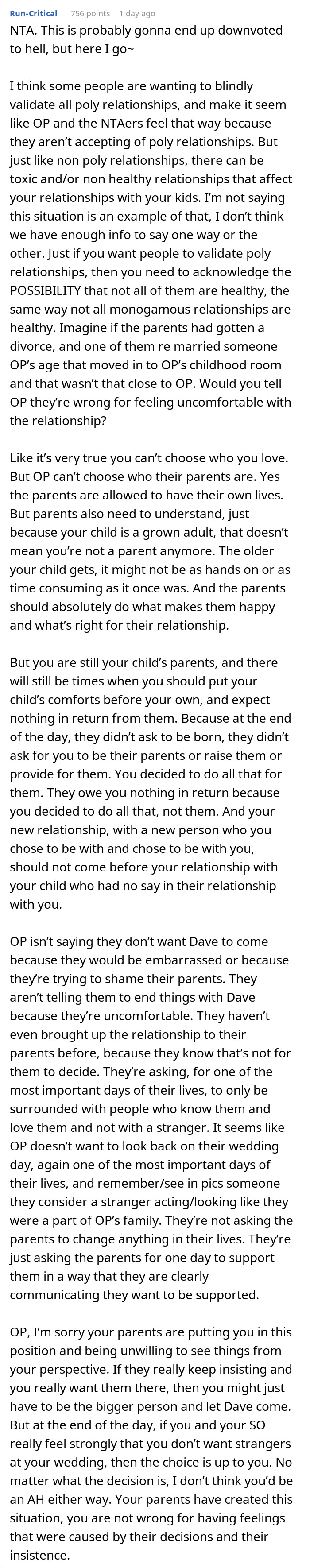 Groom Asks If He&rsquo;s A Jerk To Uninvite Polycule Parents From The Wedding, Gets Support Online