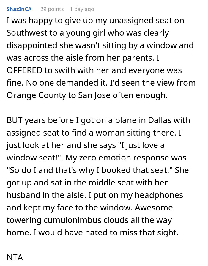 Entitled Mom Is Put In Her Place After Demanding A Window Seat For Her Son