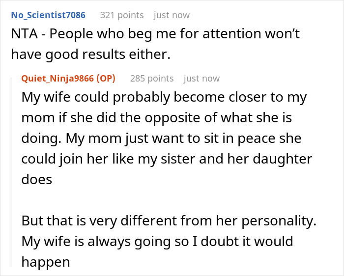 Family Drama Ensues After Wife Keeps Trying To Make MIL Like Her, Husband Tells Her She Never Will