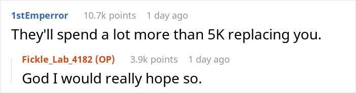 "5k? Not A Massive Difference, Then&rdquo;: Boss Shames Worker For Quitting, Doesn&rsquo;t Give Counteroffer