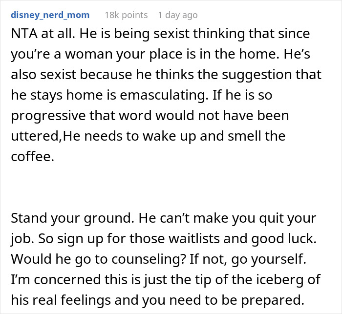 Pregnant Woman Gives Spouse A Wake-Up Call Over His Idea Of Her Being A Stay-At-Home Mom