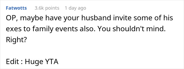 &ldquo;AITA For Telling My Son&rsquo;s Wife That His Ex Is In The Family And Has Been Here Longer Than She Has&rdquo;