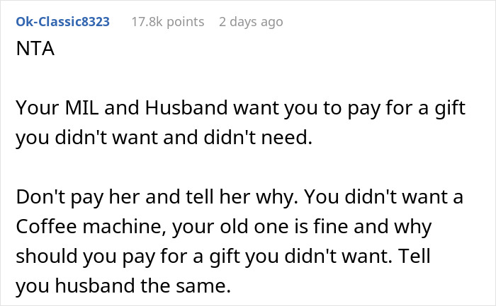 &ldquo;Never Asked For It&rdquo;: Woman Receives A Gift From MIL, Is Shocked When She Also Asks For $30 Back