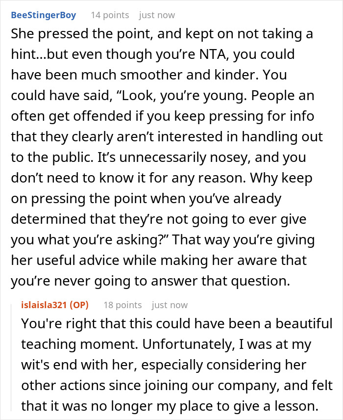 Woman Makes Office 'Gossip Girl' Cry After She Kept Asking Her About Her Husband's Salary