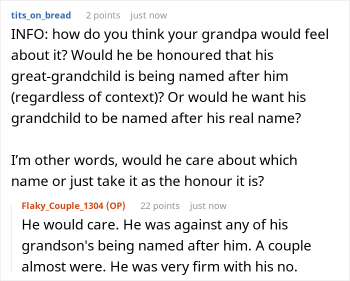 Woman Wants To Name Her Baby After Grandad, Is Upset Her Brother Revealed It Was A Hated Nickname Woman Wants To Name Her Baby After Grandad, Is Upset Her Brother Revealed It Was A Hated Nickname