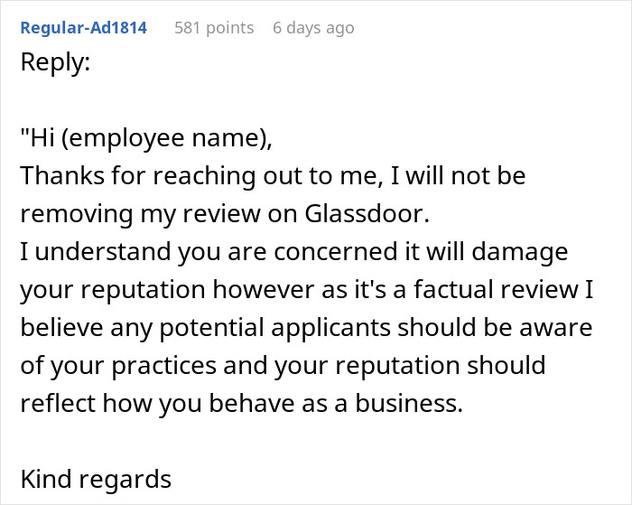 Woman Makes An Honest Glassdoor Review After Company Screws Her Over, They Demand She Delete It