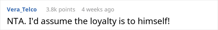 Reddit comment humorously referencing a tattoo of the word "Loyalty," questioning its intended pledge. Reddit comment humorously referencing a tattoo of the word "Loyalty," questioning its intended pledge.