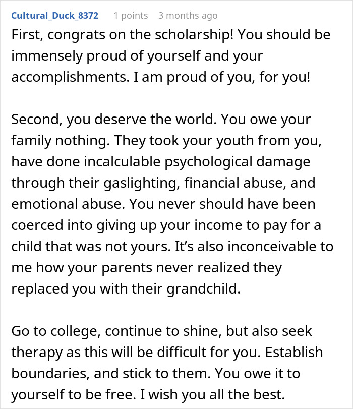 Family Expects This Woman To Delay College To Help With Her Sister's Baby