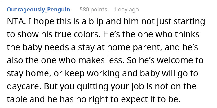Pregnant Woman Gives Spouse A Wake-Up Call Over His Idea Of Her Being A Stay-At-Home Mom