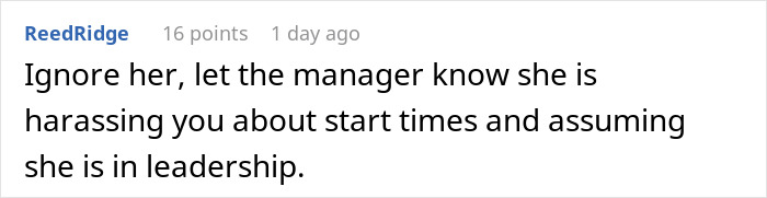 Karen Employee Upset Coworker Arrives Just 10 Minutes Early Instead Of Her &lsquo;Expected&rsquo; 30