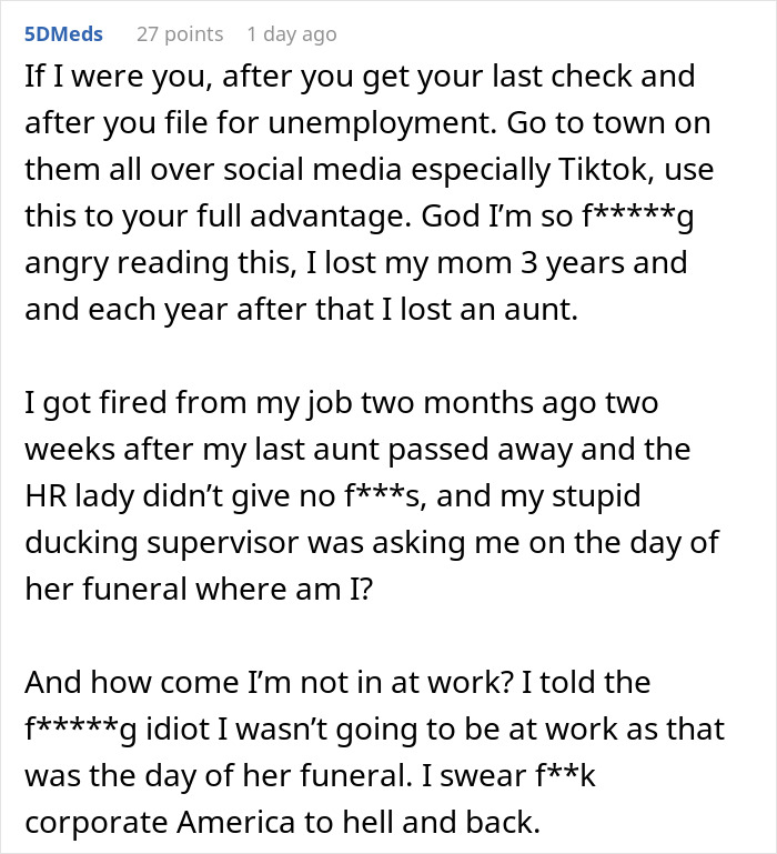 Company Regrets Firing This Guy Over His Mother's Death When The Internet Comes After Them