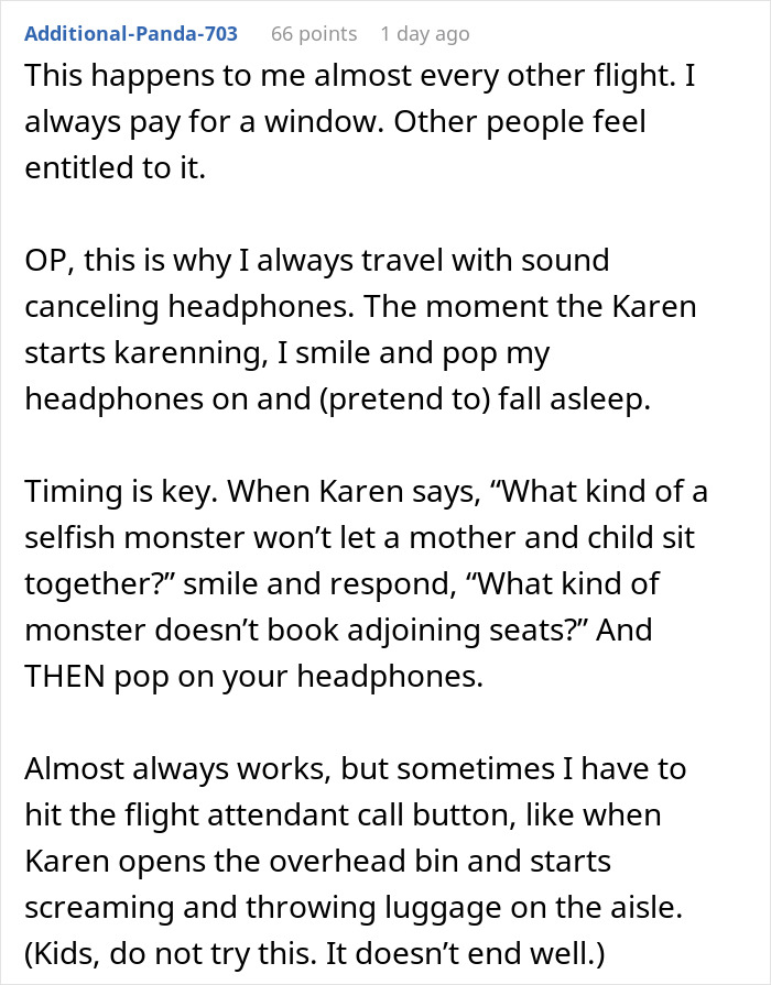 Entitled Mom Is Put In Her Place After Demanding A Window Seat For Her Son