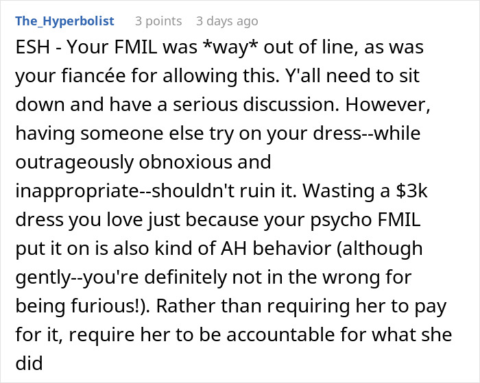 Woman's Fianc&eacute; Lets His Mom Try On Her Wedding Dress, Knowing She Would Be Livid, Drama Ensues