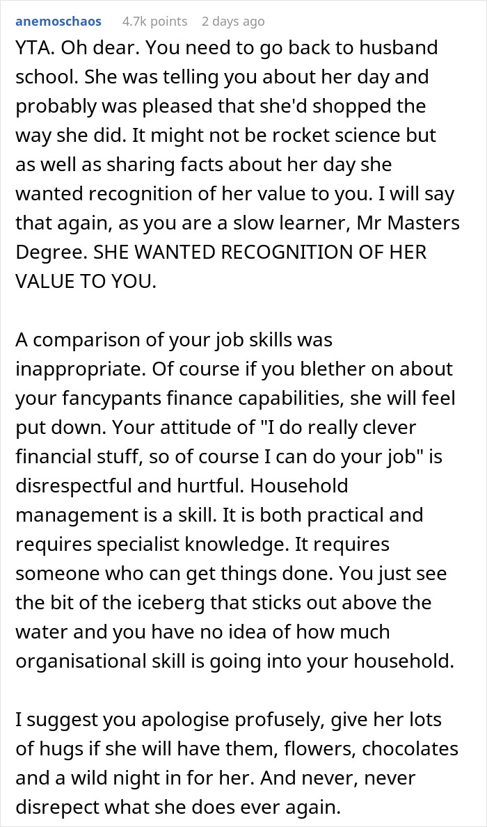 &ldquo;You Need To Go Back To Husband School&rdquo;: Guy Claps Back At Stay-At-Home Wife, She&rsquo;s Now Angry