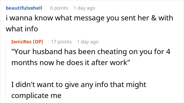 Guy Tells Wife About Her Husband&rsquo;s Affair Because It Was Interrupting His Sleep