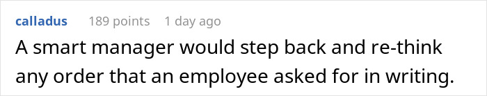 Worker Complies With Manager’s Demand To Be Off The Clock By 1 PM, Teaches Her A Lesson Worker Complies With Manager’s Demand To Be Off The Clock By 1 PM, Teaches Her A Lesson
