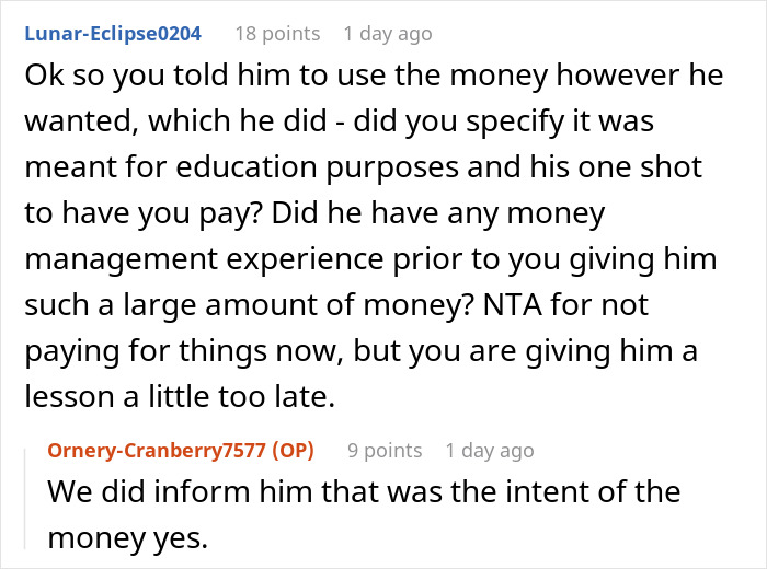 20 Y.O. Spends All His College Money On Traveling, Parents Show Him That Actions Have Consequences