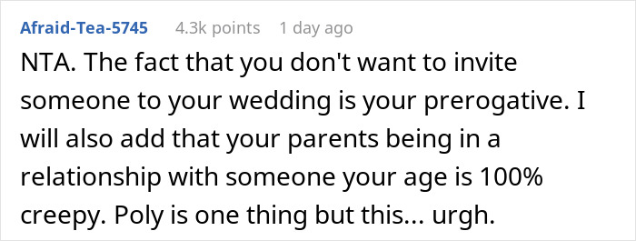 Groom Asks If He&rsquo;s A Jerk To Uninvite Polycule Parents From The Wedding, Gets Support Online