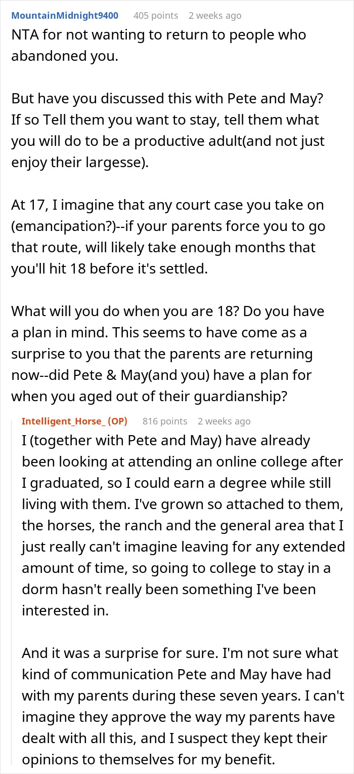 Teen Is At A Loss After Her Parents Return From A 7-Year-Long 'World Trip' And Want Her Back