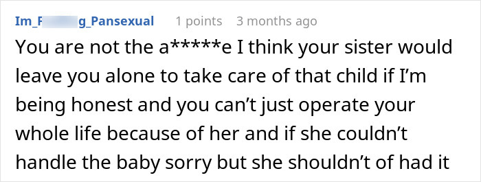 Family Expects This Woman To Delay College To Help With Her Sister's Baby