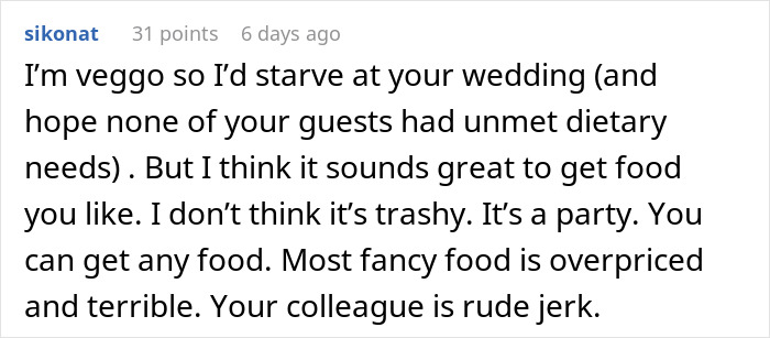 Man Blasts Coworker&rsquo;s Choice Of Wedding Food, Calls It &ldquo;White Trash&rdquo;
