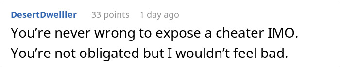 Guy Tells Wife About Her Husband&rsquo;s Affair Because It Was Interrupting His Sleep