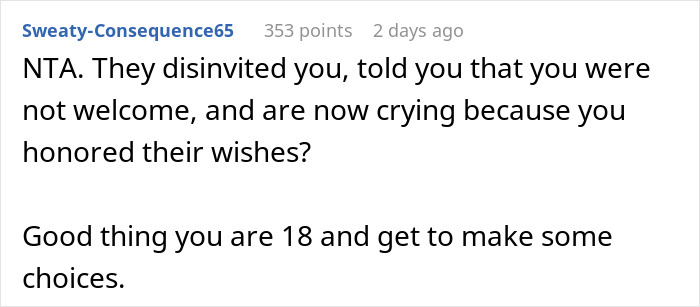 Teen Called A &ldquo;Selfish Brat&rdquo; For Exposing Why Dad And Stepmom Excluded Her From Wedding