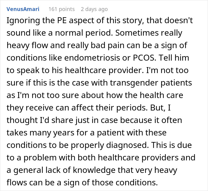 GF Finds A Perfect Way To Embarrass P.E. Teacher For Berating Her BF For His Period