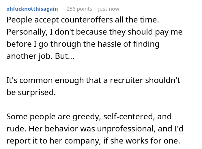 Guy Is Stunned After Being Accused Of Unethical Pay Raise Negotiation For Choosing Counteroffer