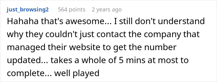 Company Refuses To Take Down Guy&rsquo;s Number From Their Site As It&rsquo;s &ldquo;Not Their Problem&rdquo;, Regrets It