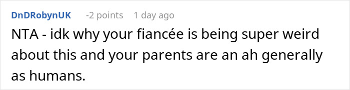 Comment on family rejecting daughter&rsquo;s fianc&eacute;, discussing her reaction and revealing his earnings online.
