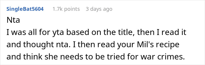 Woman At A Loss For Words After Daughter-In-Law Says She Simply Can&rsquo;t Eat Her Food At A Family Party