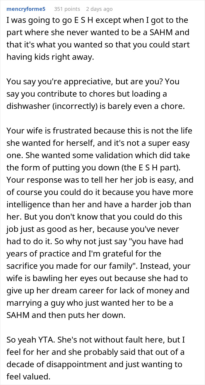 &ldquo;You Need To Go Back To Husband School&rdquo;: Guy Claps Back At Stay-At-Home Wife, She&rsquo;s Now Angry